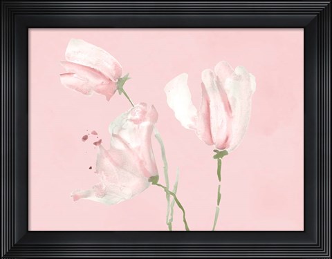 Framed Pink Floral Dreams I Print