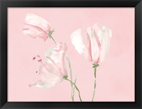 Framed Pink Floral Dreams I Print