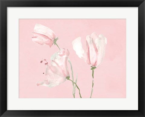 Framed Pink Floral Dreams I Print