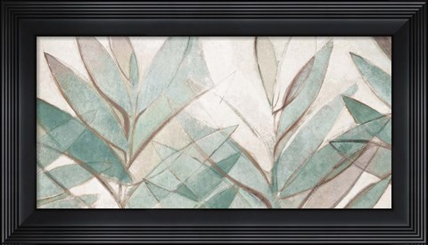 Framed Teal Palms Print
