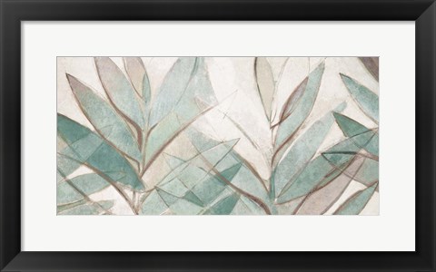 Framed Teal Palms Print