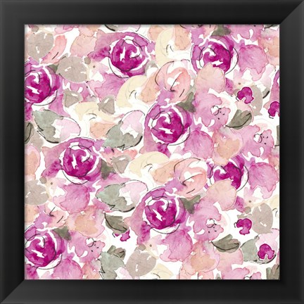 Framed Beautiful Lilac Florals Print