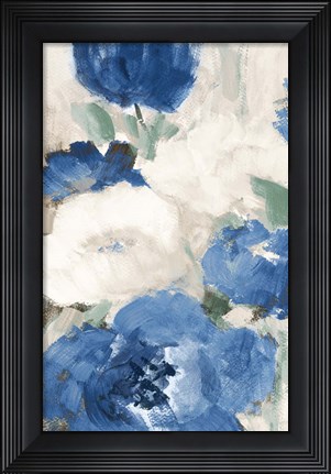 Framed Blue Flower Power I Print