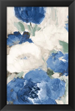 Framed Blue Flower Power I Print