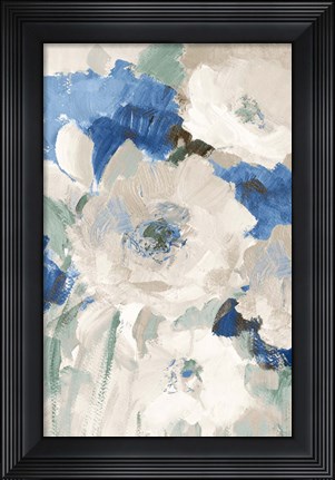 Framed Blue Flower Power II Print