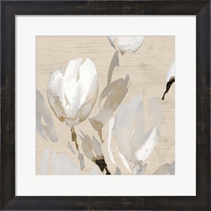 Framed Neutral Tulips I Print