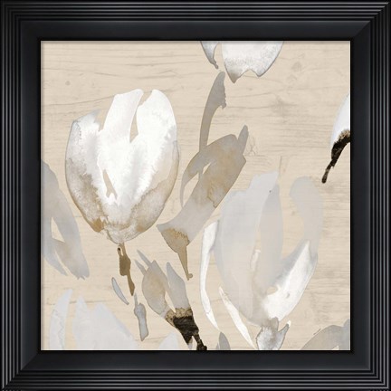 Framed Neutral Tulips I Print