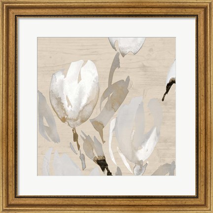 Framed Neutral Tulips I Print