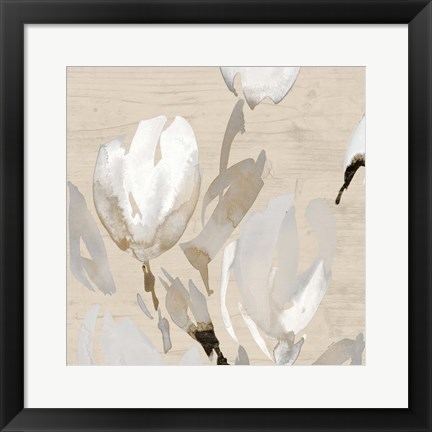 Framed Neutral Tulips I Print