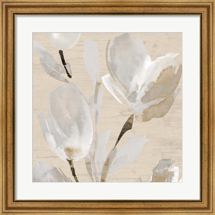 Framed Neutral Tulips II Print