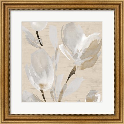 Framed Neutral Tulips II Print