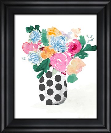 Framed Ornate Dot Vase Print