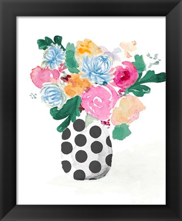Framed Ornate Dot Vase Print