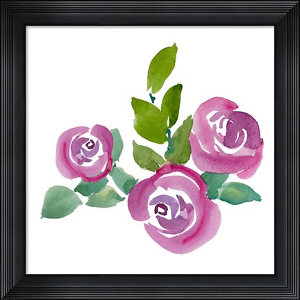 Framed Fushia Roses Print