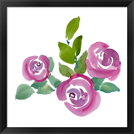 Framed Fushia Roses Print