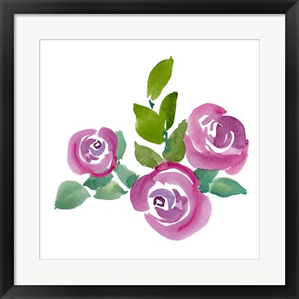 Framed Fushia Roses Print