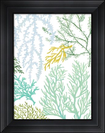 Framed Budding Vertical Coral I Print