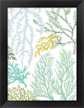 Framed Budding Vertical Coral I Print