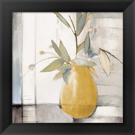 Framed Golden Afternoon Bamboo Leaves II Print