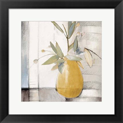 Framed Golden Afternoon Bamboo Leaves II Print