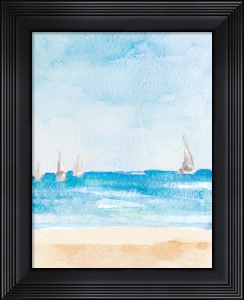 Framed Windy Beach Day Print