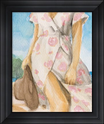 Framed Woman In Sun Dress Print