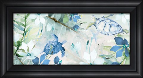 Framed Watercolor Sea Turtles Print