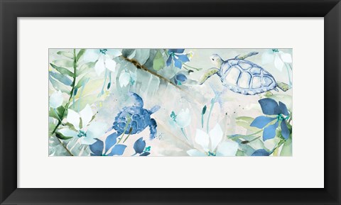 Framed Watercolor Sea Turtles Print