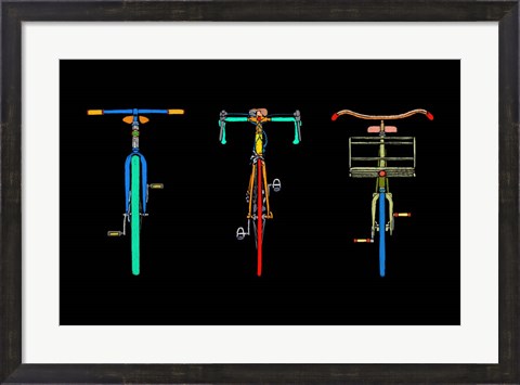 Framed Bike Trio Print