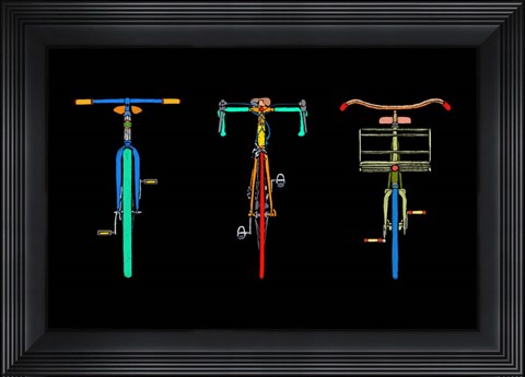 Framed Bike Trio Print