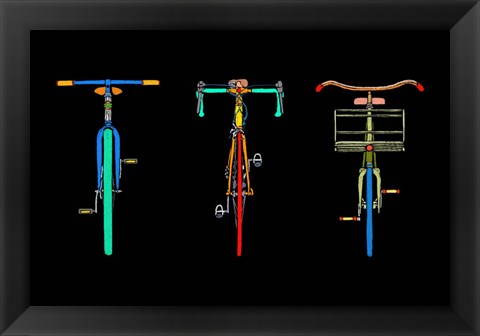 Framed Bike Trio Print