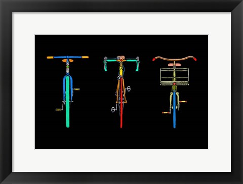 Framed Bike Trio Print