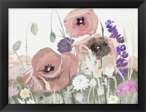 Framed Victory Pink Poppies I Print