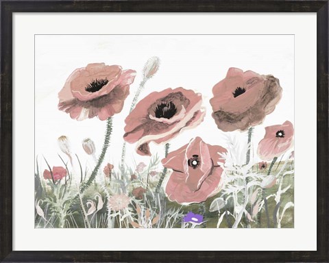Framed Victory Pink Poppies II Print