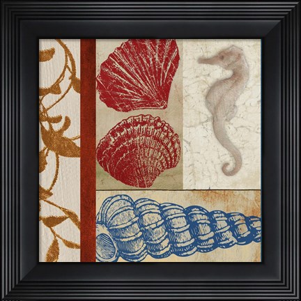 Framed Nautical Surroundings Squares II Print