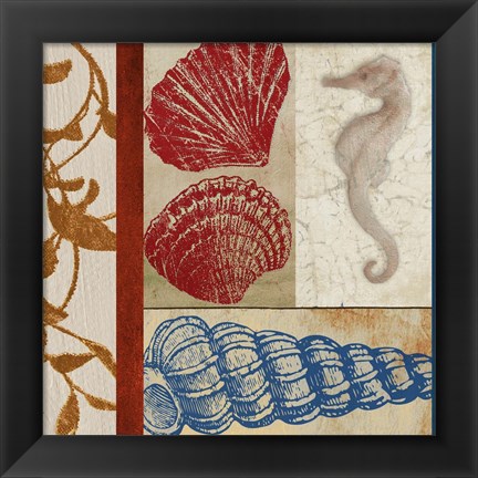 Framed Nautical Surroundings Squares II Print