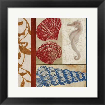 Framed Nautical Surroundings Squares II Print