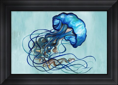 Framed Watercolor Jellyfish Print