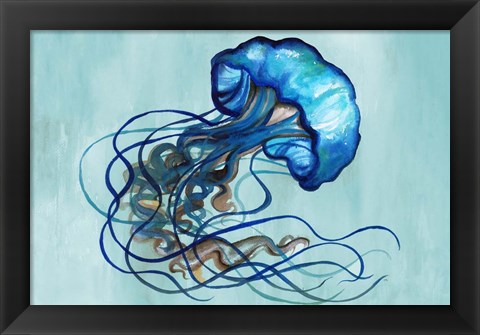 Framed Watercolor Jellyfish Print