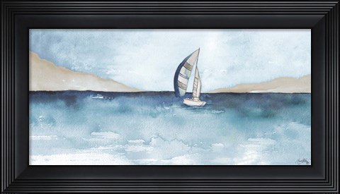 Framed Far Along The Sea Print