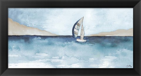 Framed Far Along The Sea Print