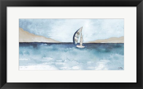 Framed Far Along The Sea Print