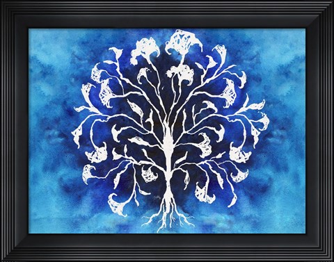 Framed Coral Blues I Print