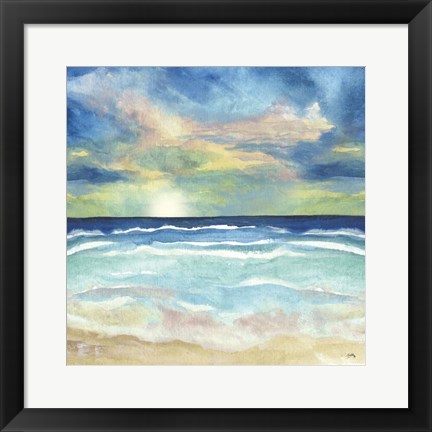 Framed Ocean Tones I Print