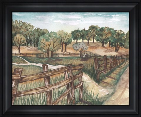 Framed Farm Landscape Print