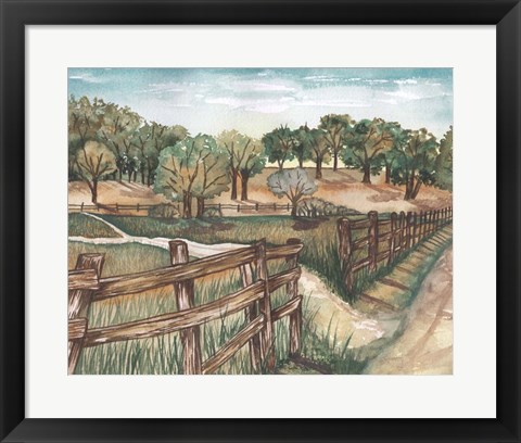 Framed Farm Landscape Print