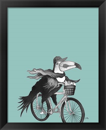 Framed What a Wild Ride on Teal II Print