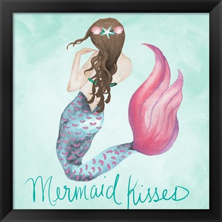 Framed Mermaid Kisses Print