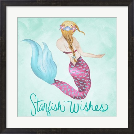 Framed Starfish Wishes Print