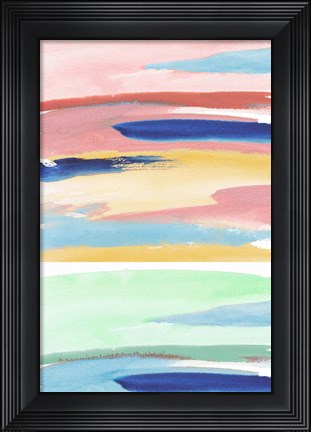 Framed Rainbow Explosion I Print